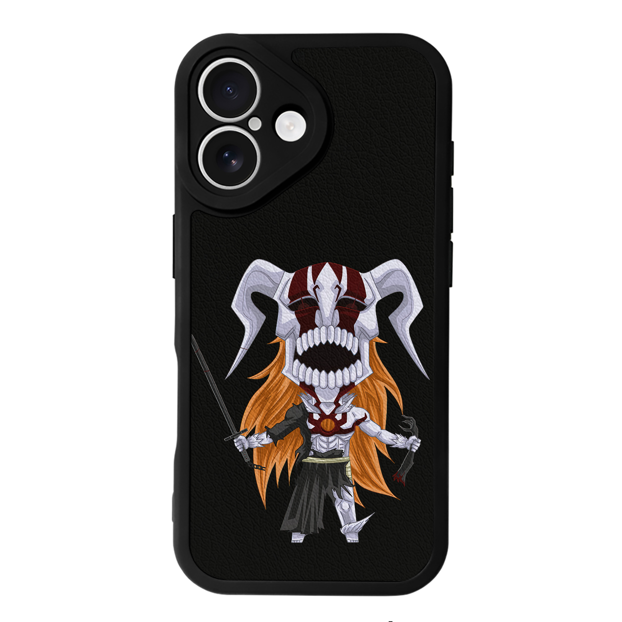 （画像用） ブリーチ 黒崎一護（くろさき いちご）BLEACH Kurosaki Ichigo 【iPhone 16シリーズ対応】シリコンスマホケース（レザー調） 材質：シリコン